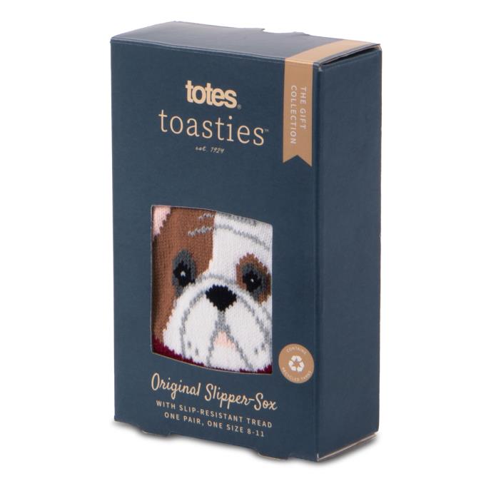 totes toasties® Mens Original Slipper Socks Dog Extra Image 1